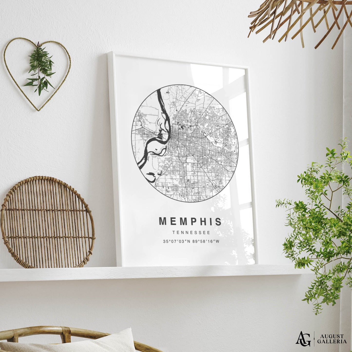 Memphis Minimalist Map