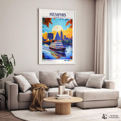 Memphis Tennessee Retro Travel Print