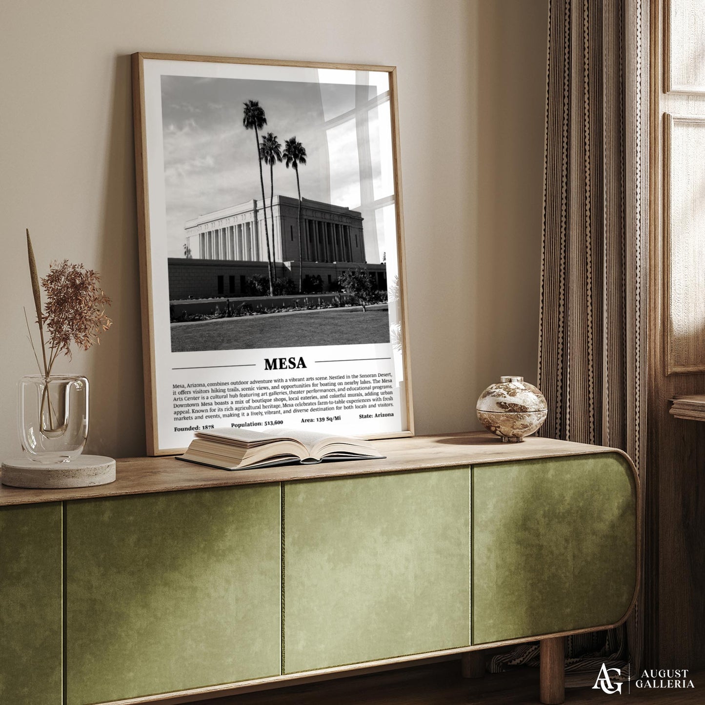 Mesa Black & White City Print