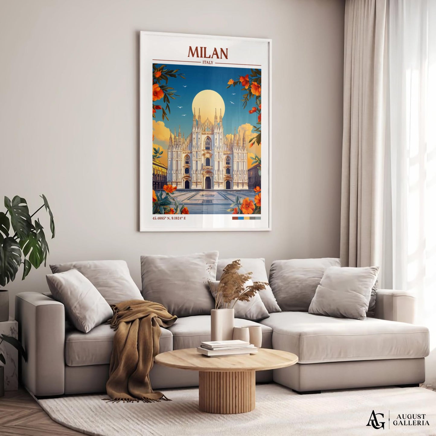 Milan Italy Retro Travel Print