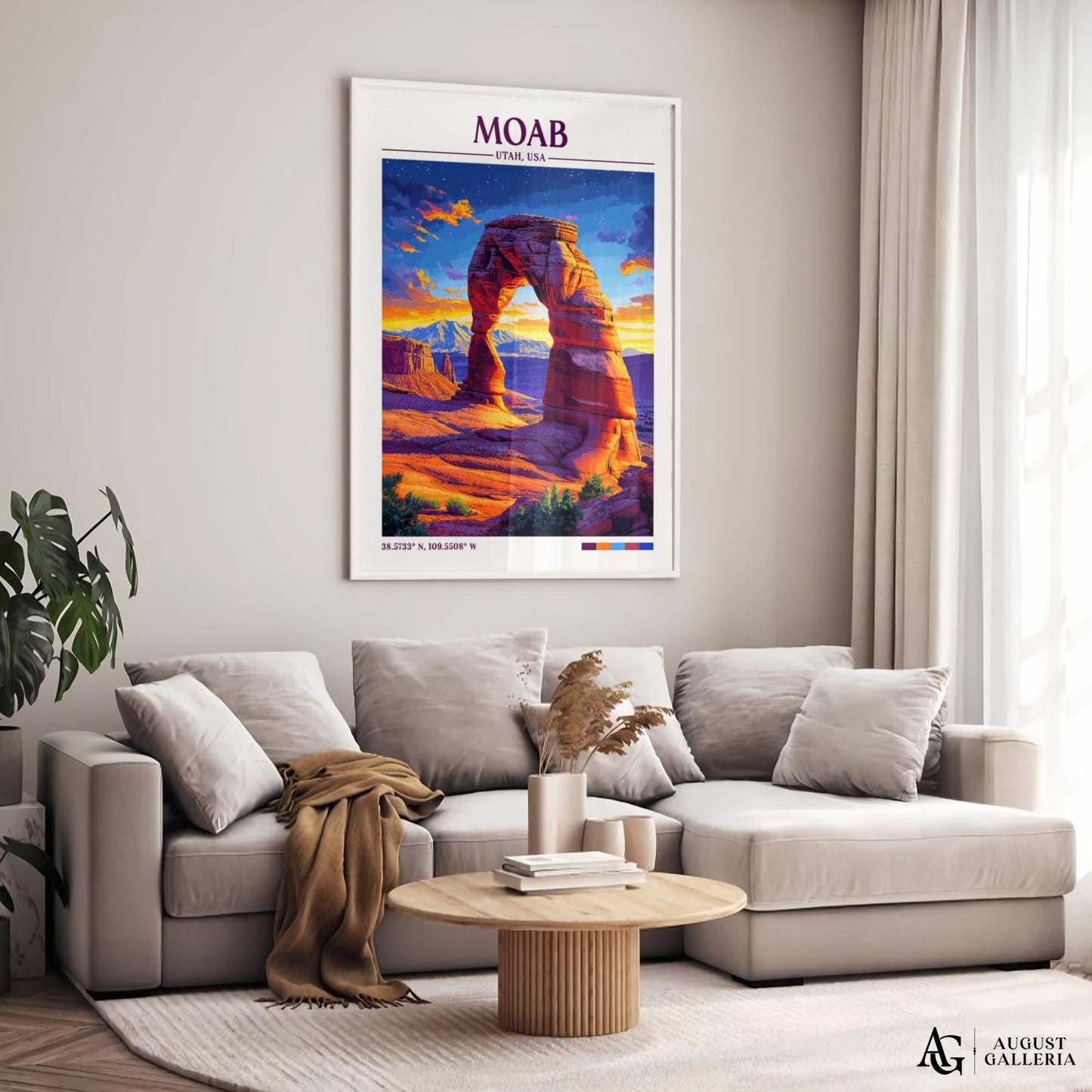 Moab Utah Retro Travel Print