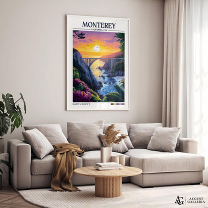 Monterey California Retro Travel Print