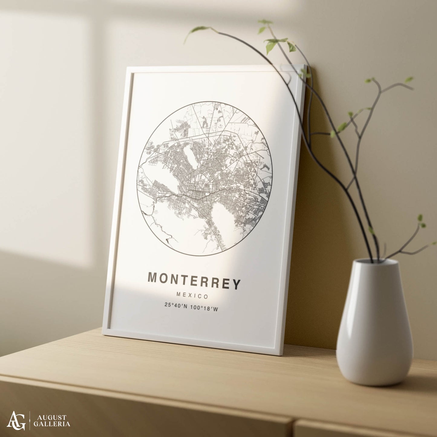 Monterrey Minimalist Map