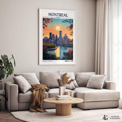 Montreal Canada Retro Travel Print