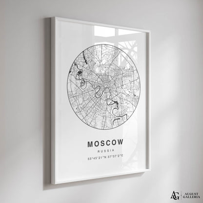 Moscow Minimalist Map