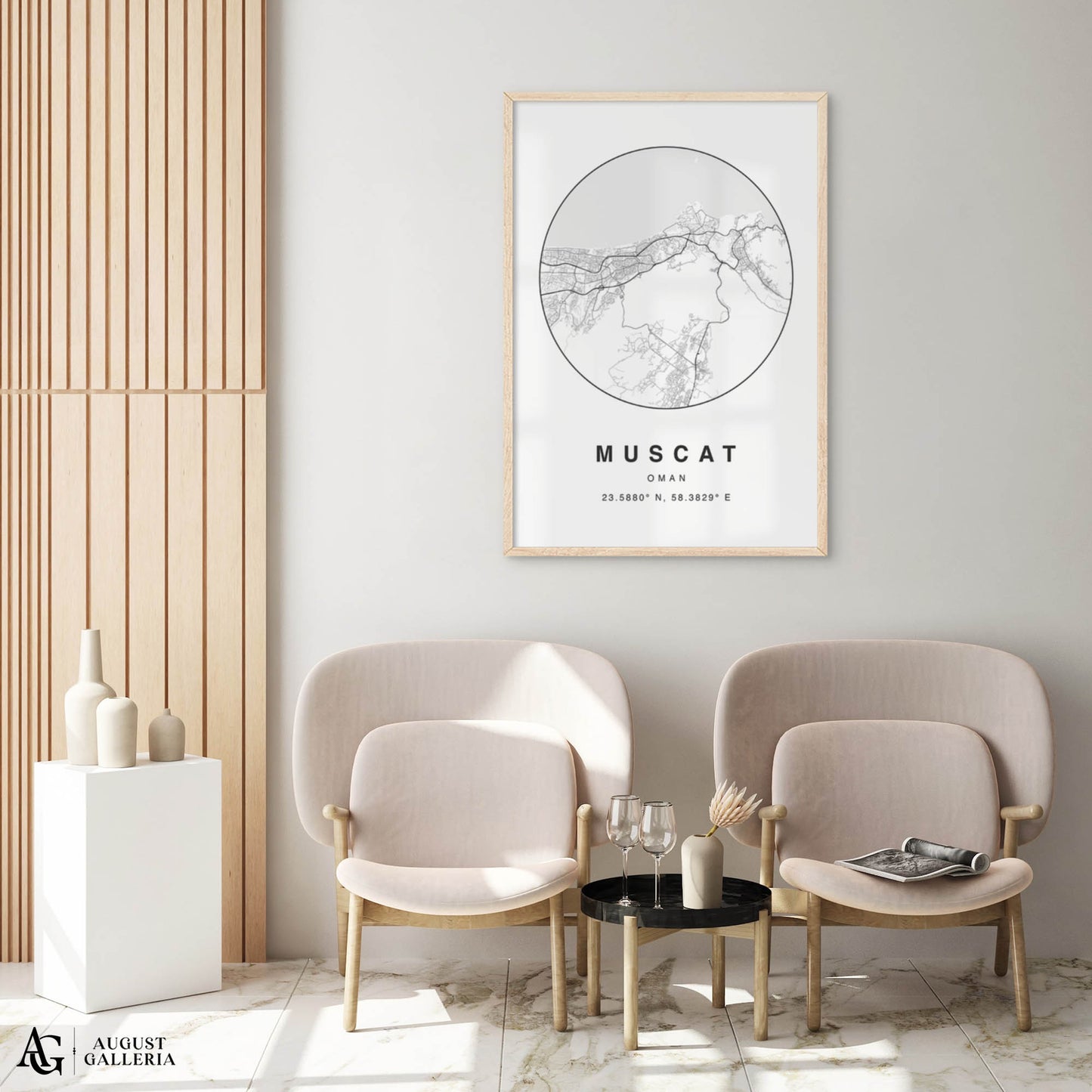 Muscat Minimalist Map