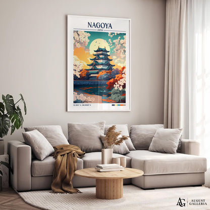 Nagoya Japan Retro Travel Print