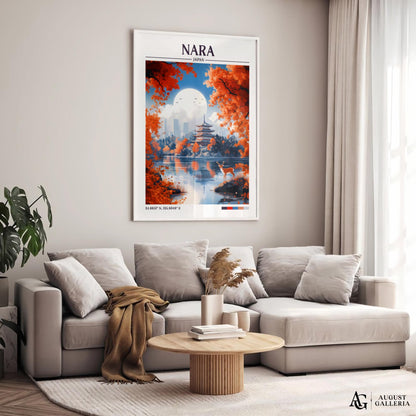 Nara Japan Retro Travel Print