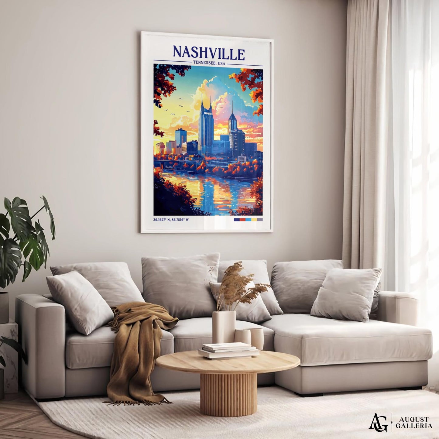 Nashville Tennessee Retro Travel Print
