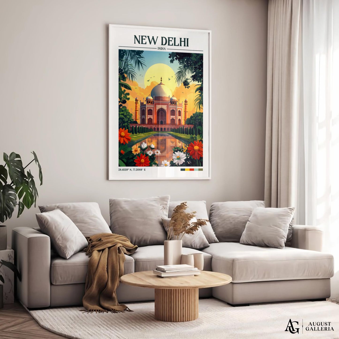 New Delhi Retro Travel Print