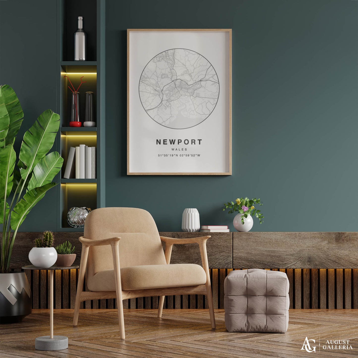 Newport Minimalist Map