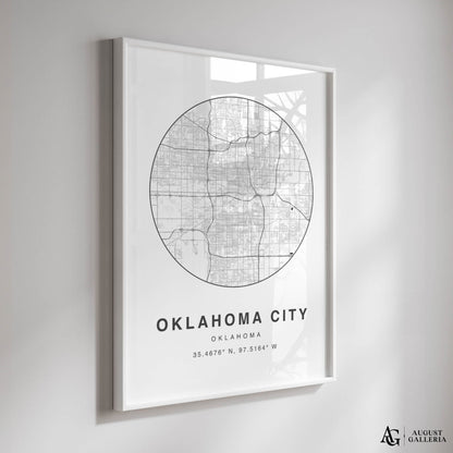 Oklahoma City Minimalist Map