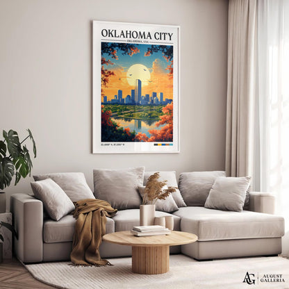 Oklahoma City Retro Travel Print