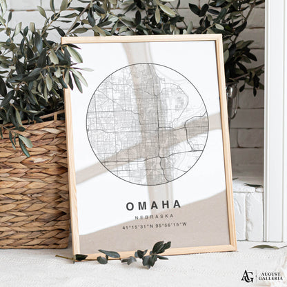Omaha Minimalist Map