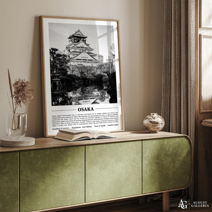 Osaka Black & White City Print