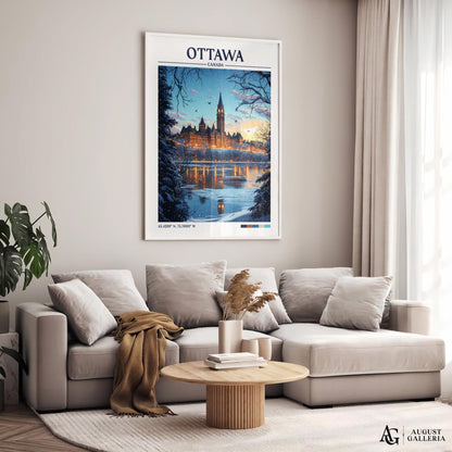 Ottawa Canada Retro Travel Print