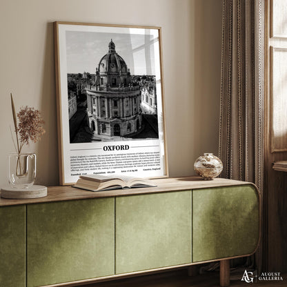 Oxford Black & White City Print