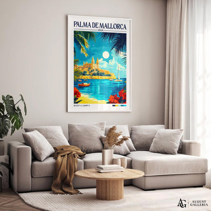 Palma de Mallorca Retro Travel Print