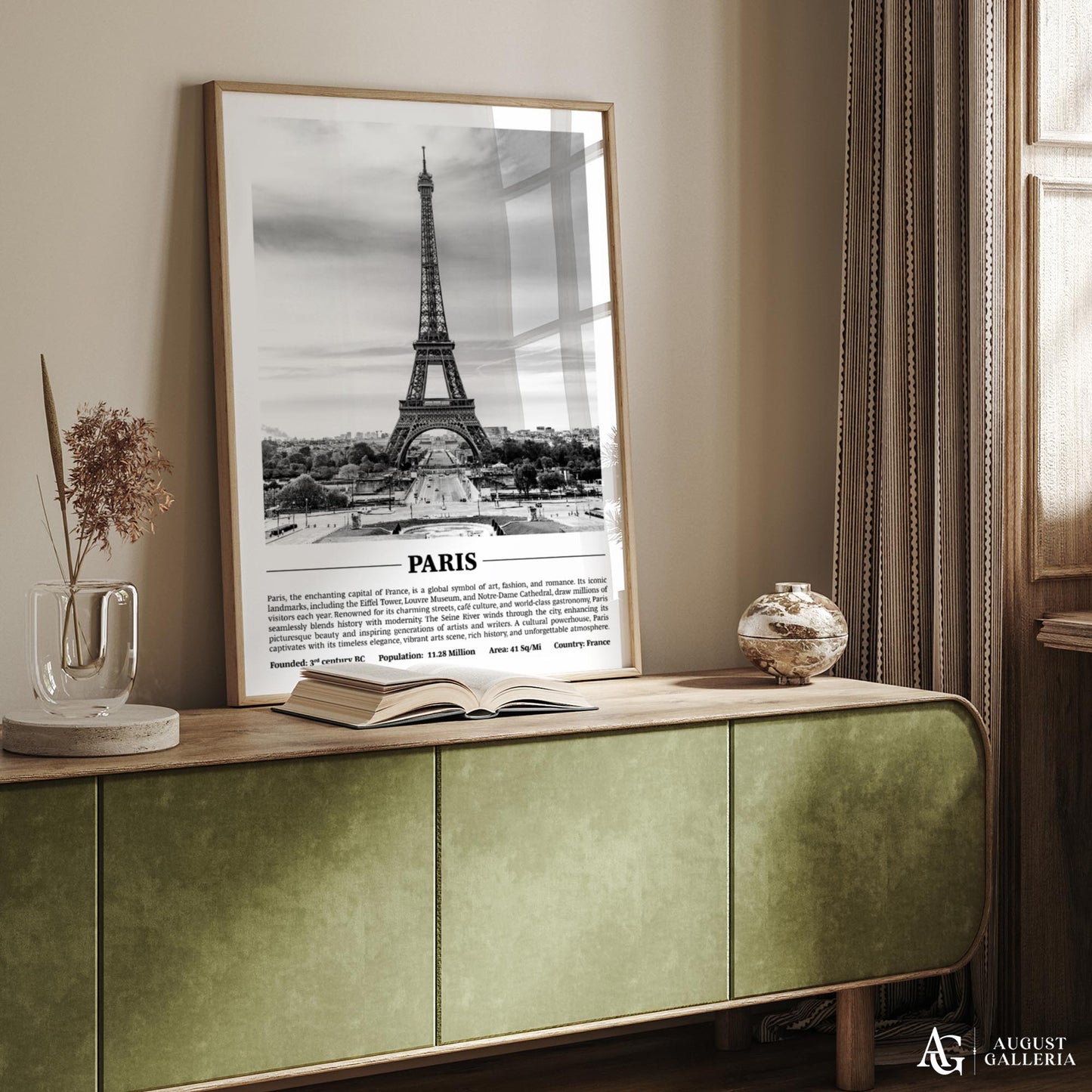 Paris Black & White City Print