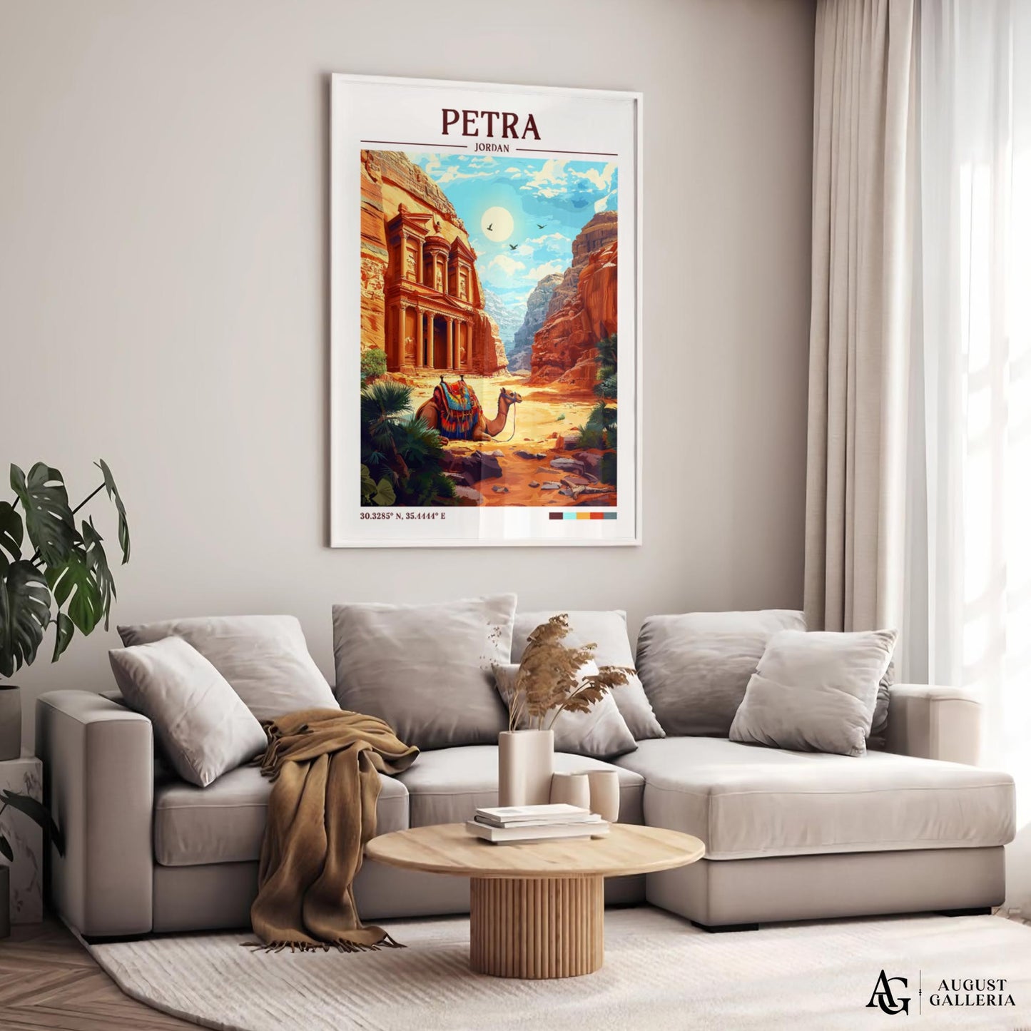 Petra Jordan Retro Travel Print