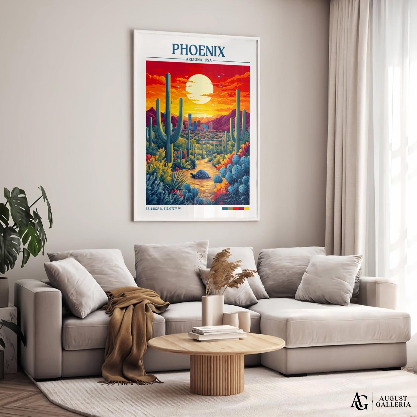 Phoenix Arizona Retro Travel Print
