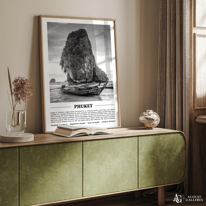 Phuket Black & White City Print