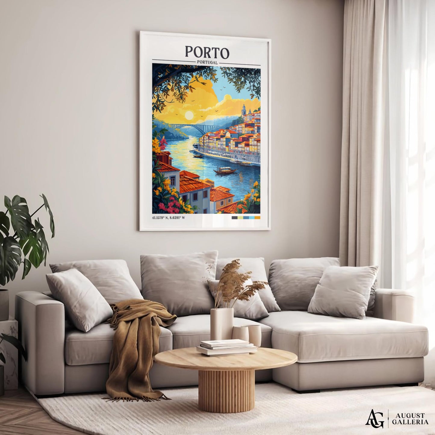 Porto Portugal Retro Travel Print