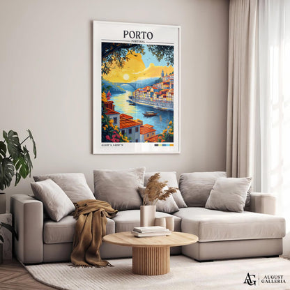 Porto Portugal Retro Travel Print