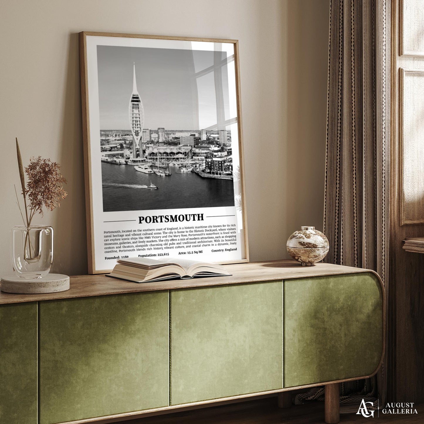 Portsmouth Black & White City Print