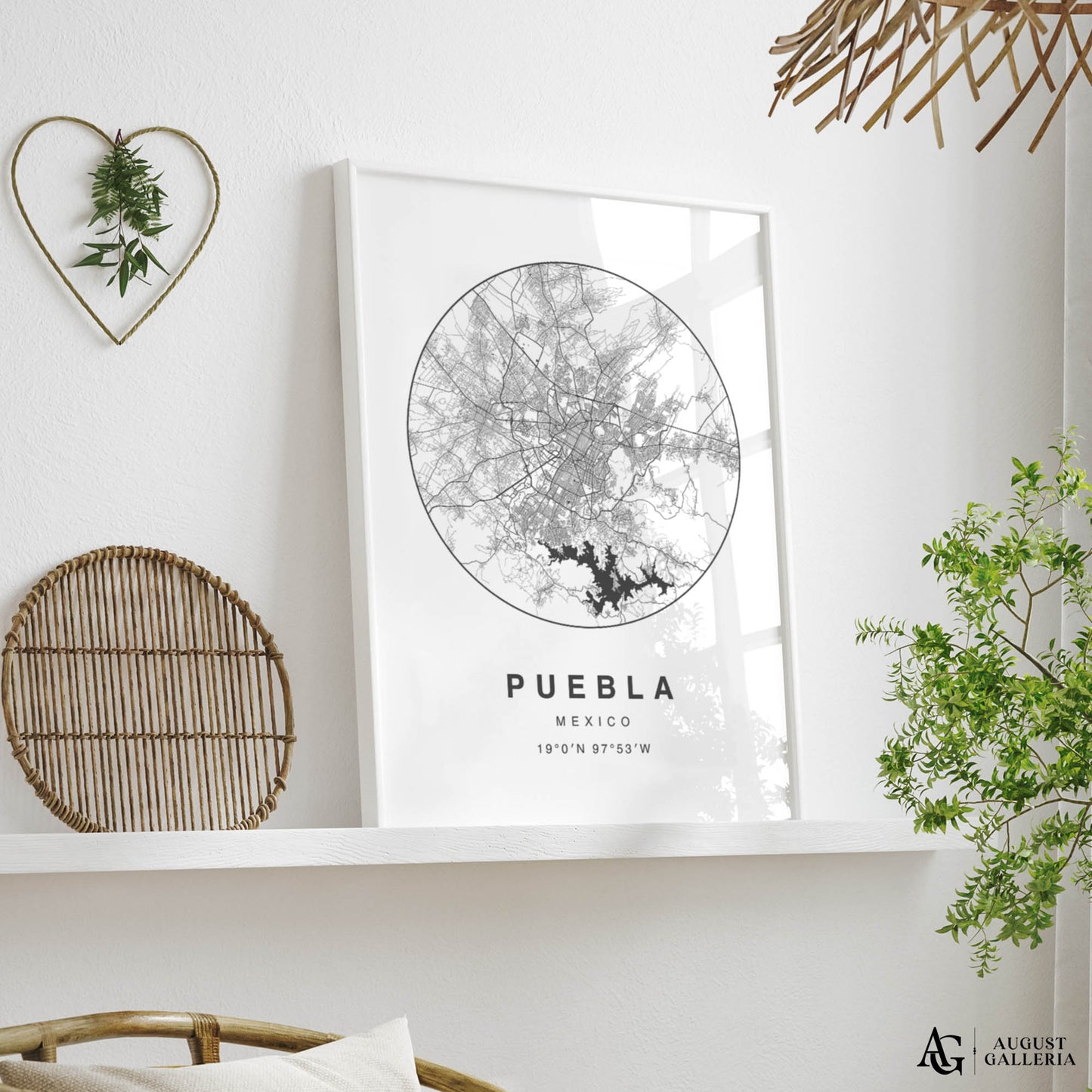 Puebla Minimalist Map