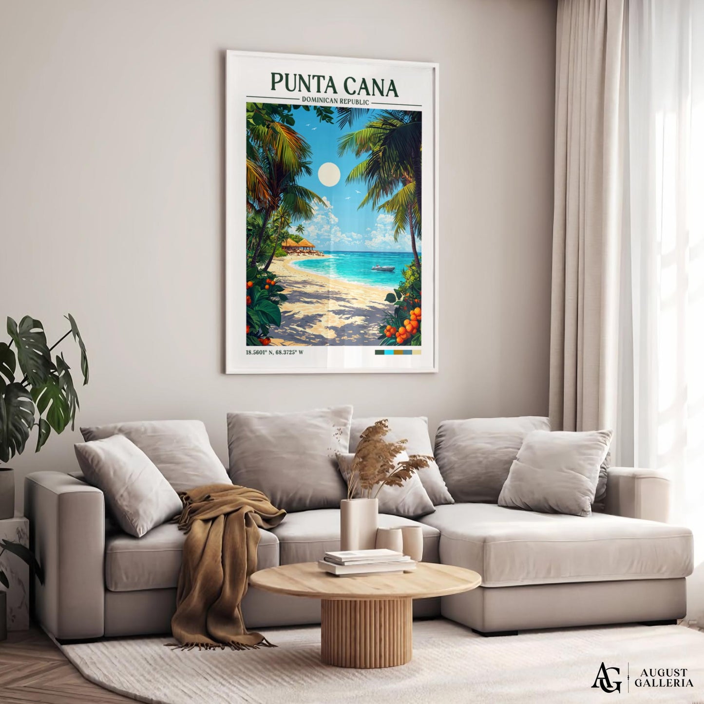 Punta Cana Retro Travel Print