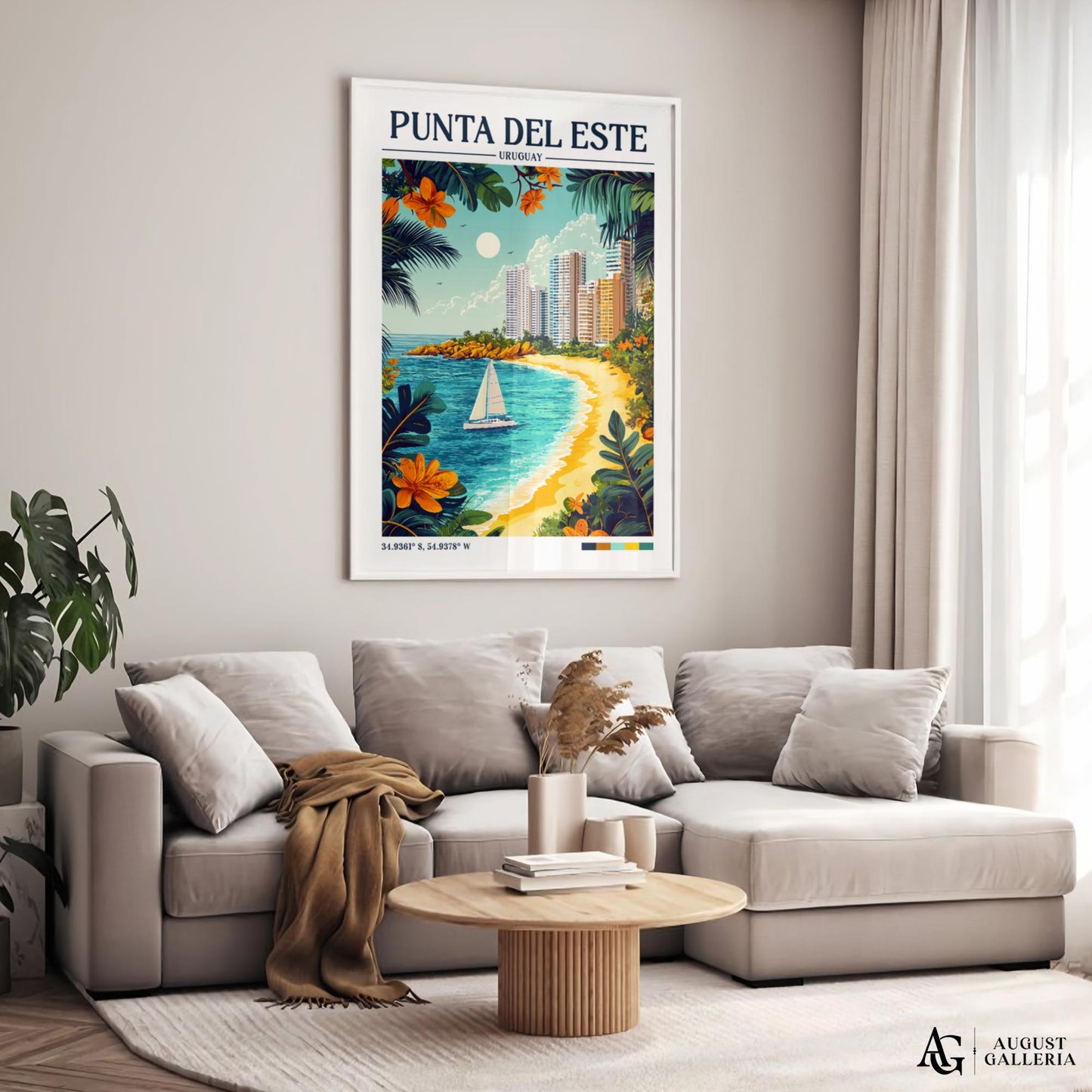 Punta del Este Retro Travel Print