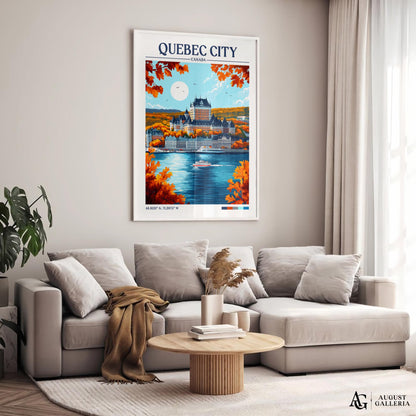 Quebec City Retro Travel Print