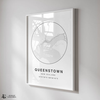 Queenstown Minimalist Map
