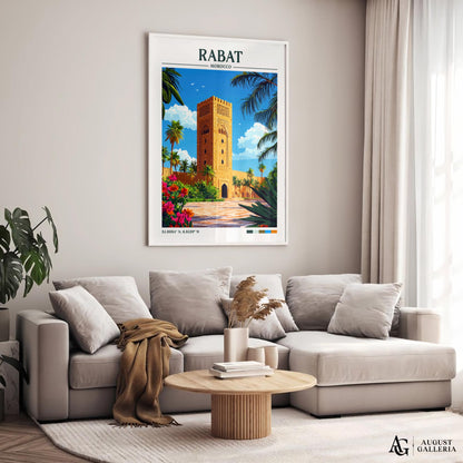 Rabat Morocco Retro Travel Print