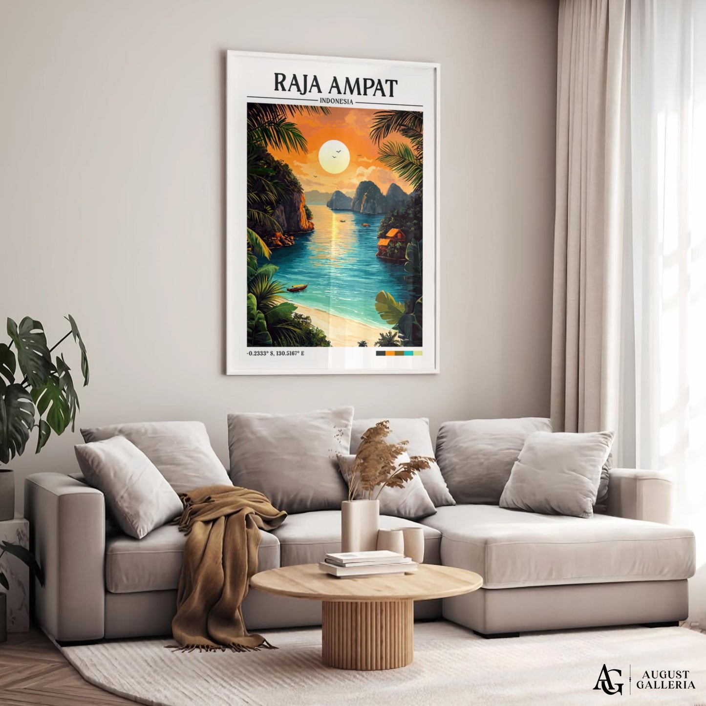 Raja Ampat Retro Travel Print