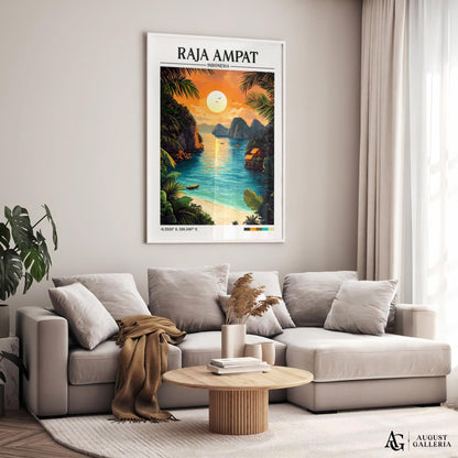 Raja Ampat Retro Travel Print