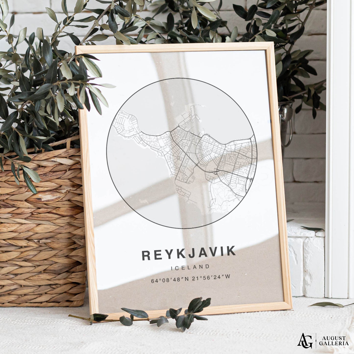 Reykjavik Minimalist Map