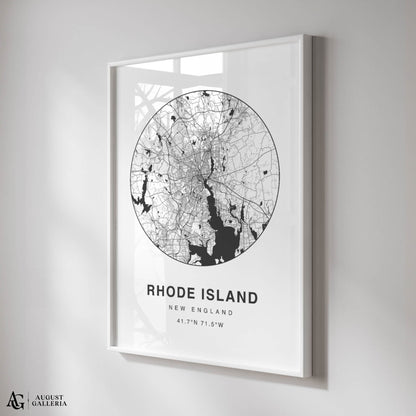 Rhode Island Minimalist Map