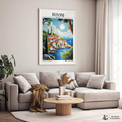 Rovinj Croatia Retro Travel Print