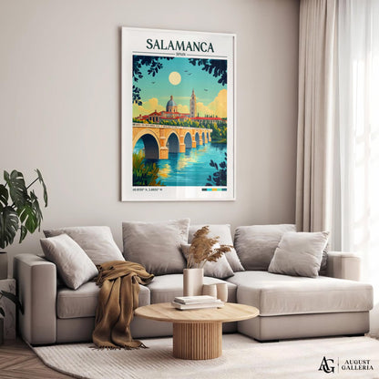 Salamanca Spain Retro Travel Print