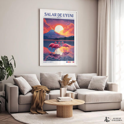 Salar de Uyuni Retro Travel Print
