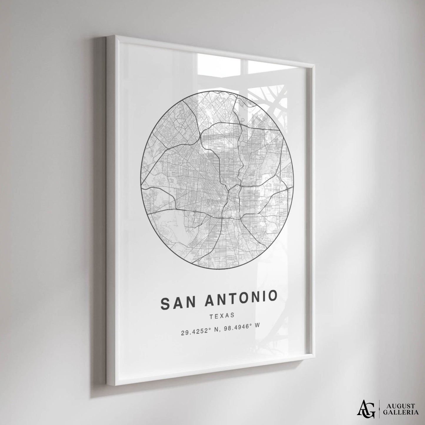 San Antonio Minimalist Map