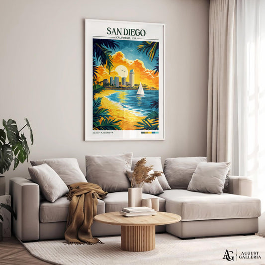 San Diego Retro Travel Print