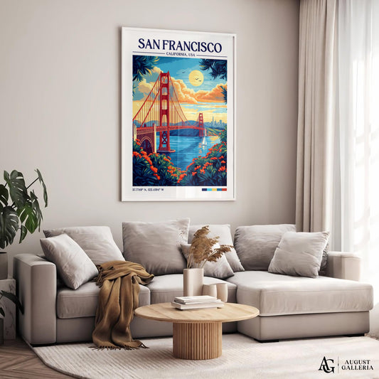 San Francisco Retro Travel Print
