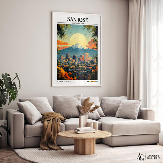 San Jose Retro Travel Print