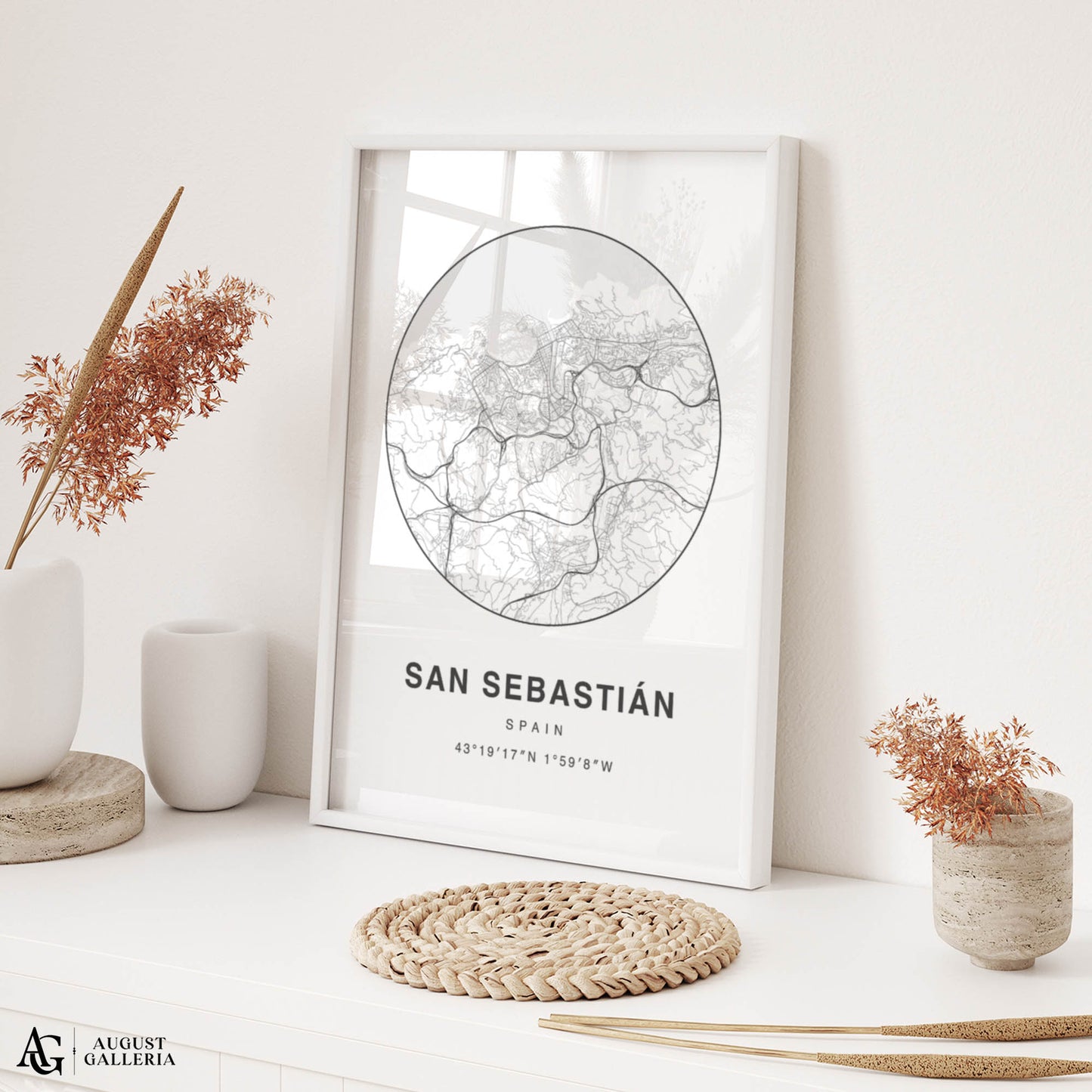 San Sebastian Minimalist Map