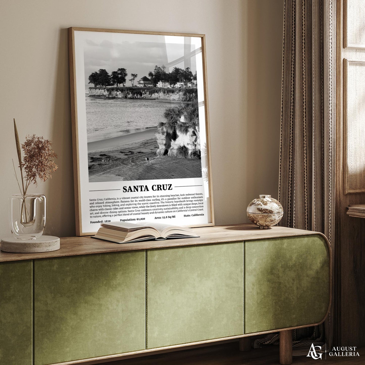 Santa Cruz Black & White City Print