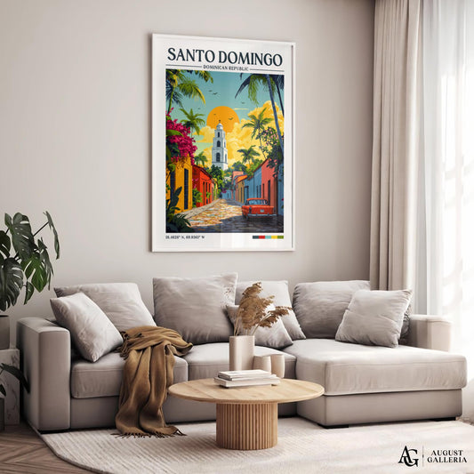 Santo Domingo Retro Travel Print