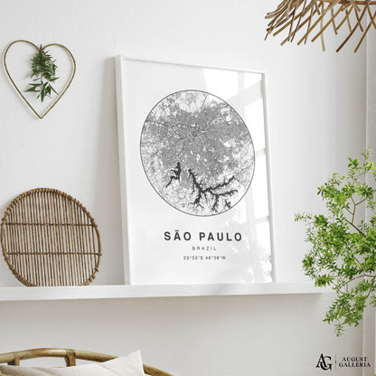 São Paulo Minimalist Map